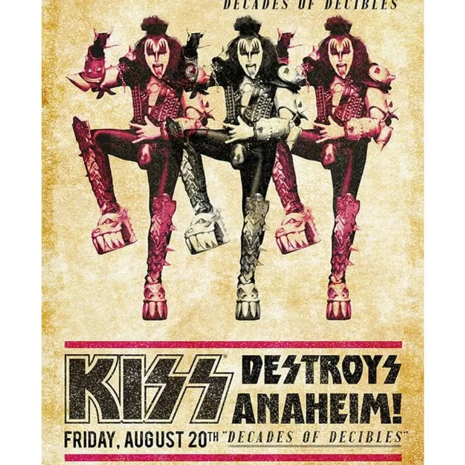 Metal Signs Metalen Borden|Kiss destroys Anaheim - metalen bord