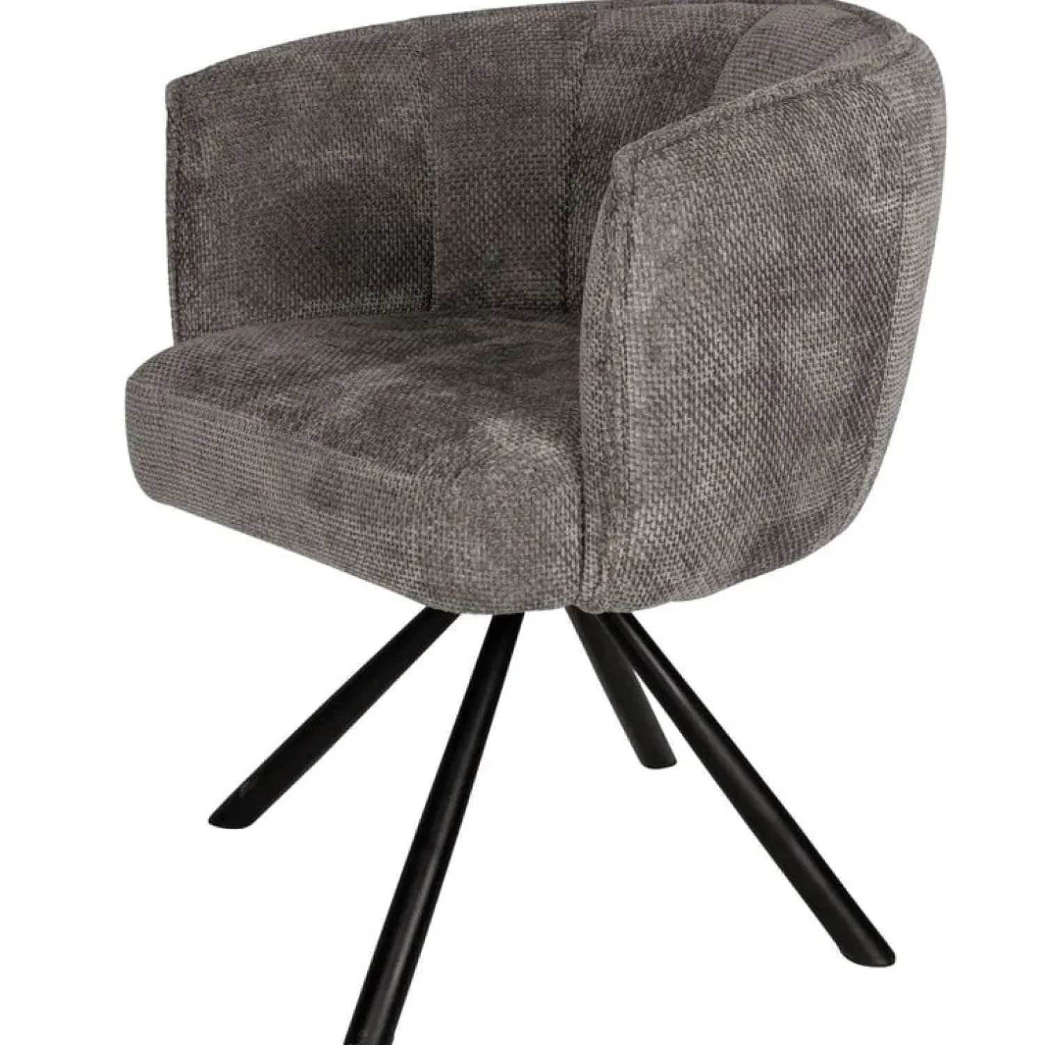 PTMD Eetkamerstoelen|Kivo Draaibare Eetkamerfauteuil Grijs