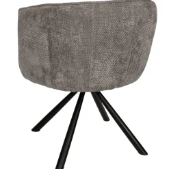 PTMD Eetkamerstoelen|Kivo Draaibare Eetkamerfauteuil Grijs