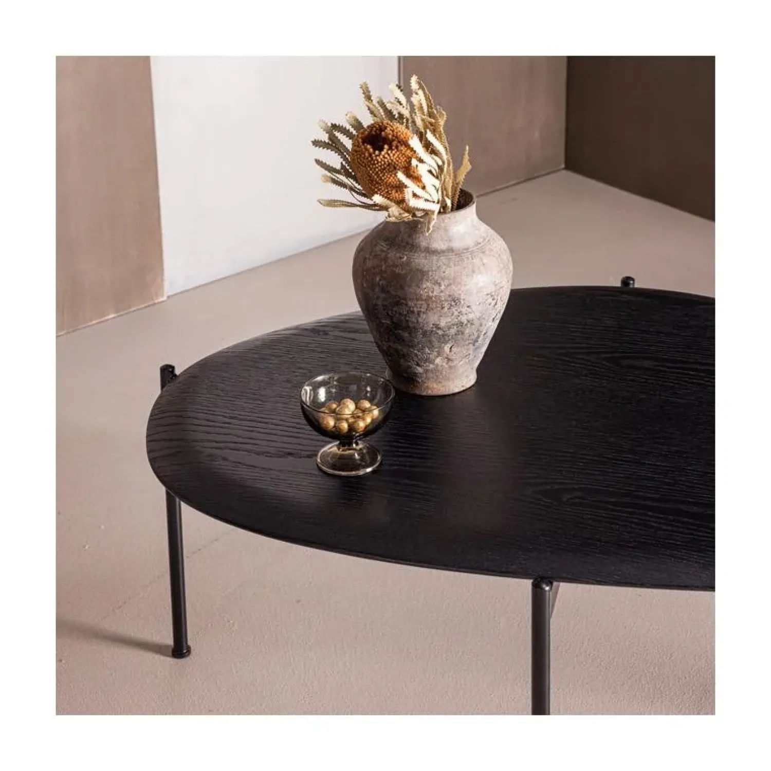 WOOOD Salontafels|Kota Salontafel Organisch Zwart 92cm