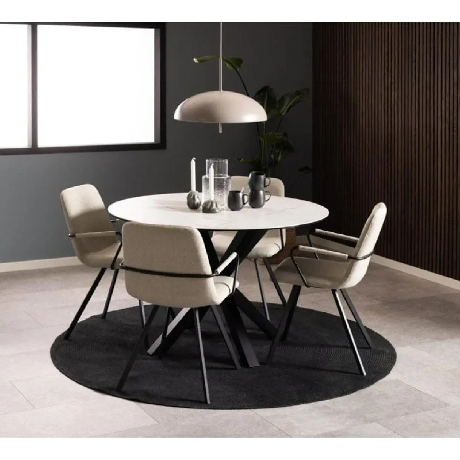 Nordhavn Eetkamerstoelen|Kraman Eetkamerstoel Beige