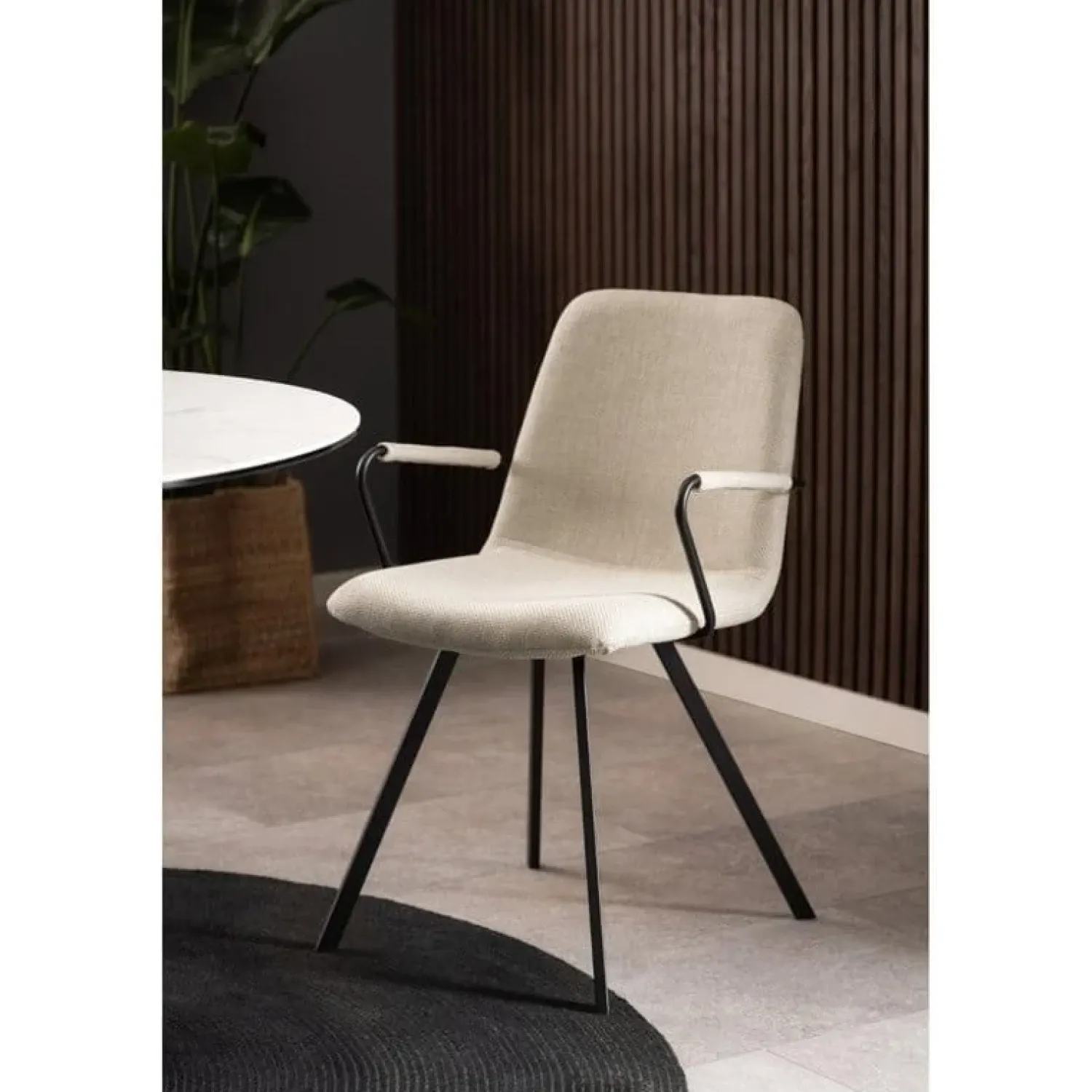 Nordhavn Eetkamerstoelen|Kraman Eetkamerstoel Beige