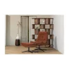 WOOOD Fauteuils|Kube Draaifauteuil met hocker bruin