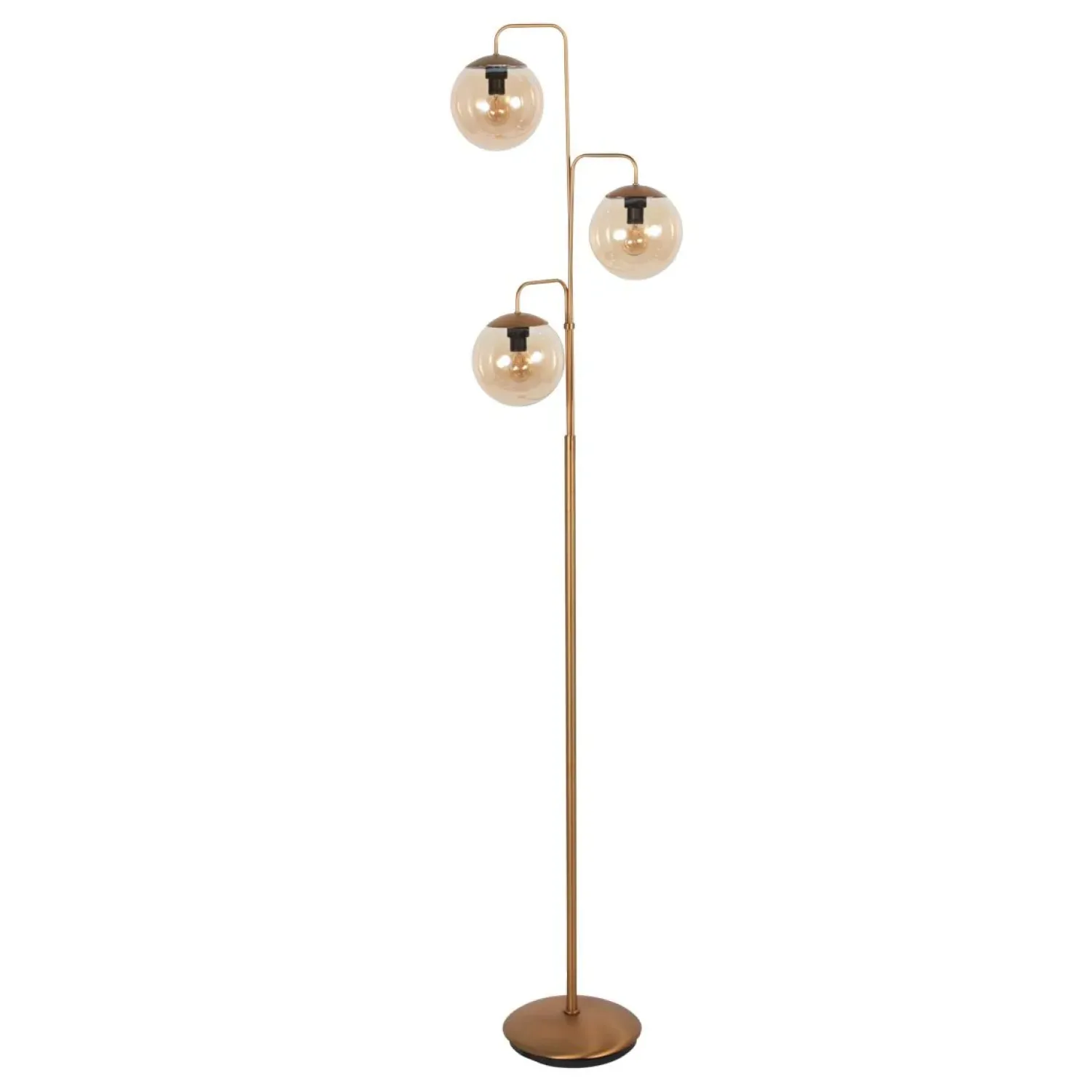 Steinmex Vloerlampen|Kyle 3-lichts Vloerlamp Brons