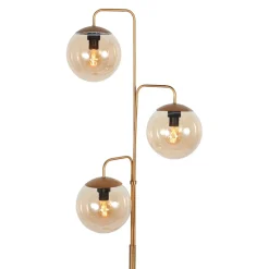 Steinmex Vloerlampen|Kyle 3-lichts Vloerlamp Brons