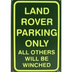 Cavetown Metalen Borden|Land Rover Parking only - metalen bord