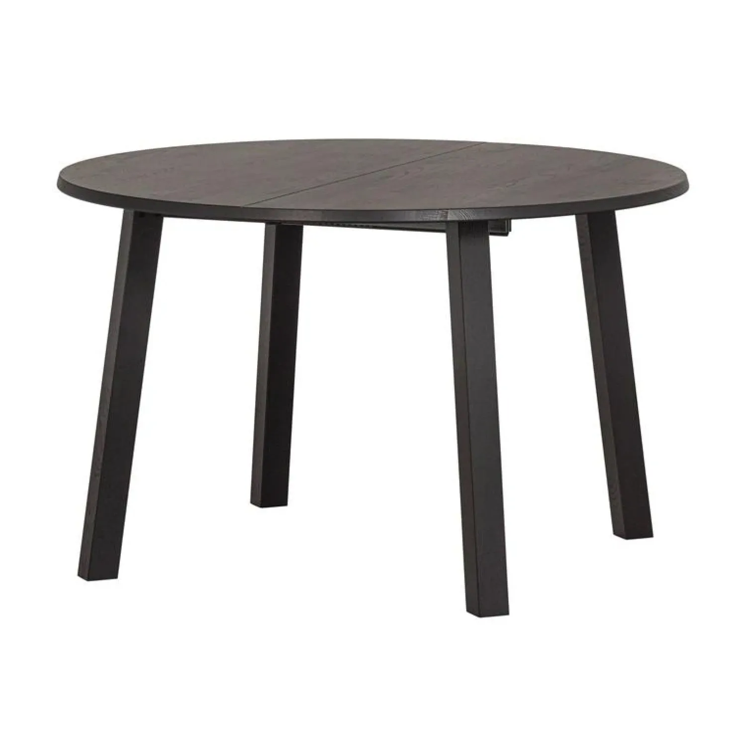 WOOOD Eettafels|Lange Jan Uitschuifbare eettafel rond eiken blacknight 120/160/200cm