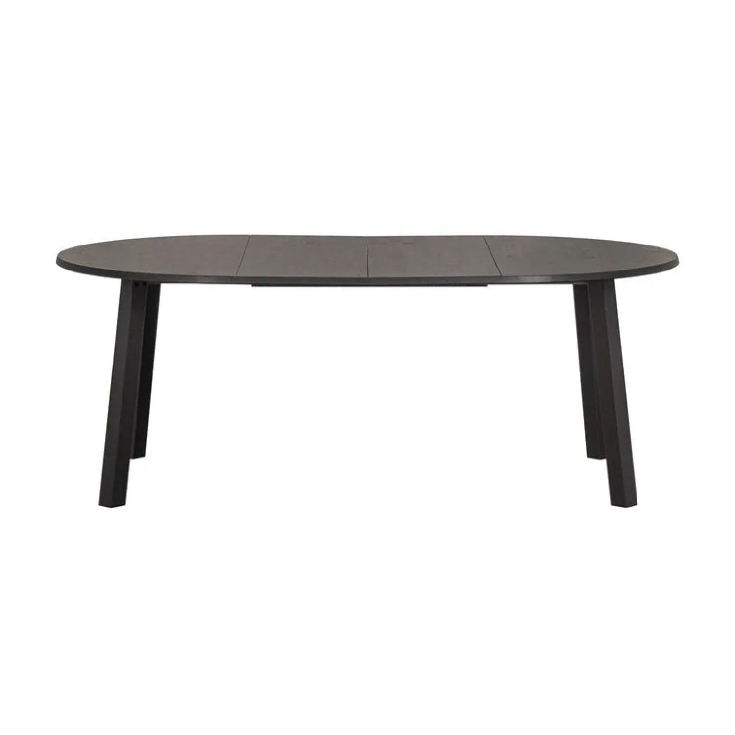 WOOOD Eettafels|Lange Jan Uitschuifbare eettafel rond eiken blacknight 120/160/200cm