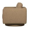 vtwonen Fauteuils|Lazy Draaifauteuil bouclé bruin