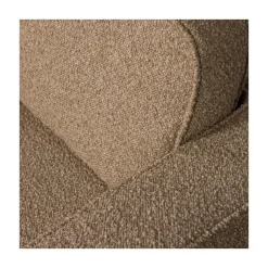 vtwonen Fauteuils|Lazy Draaifauteuil bouclé bruin