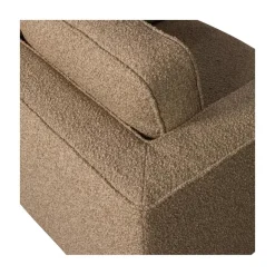 vtwonen Fauteuils|Lazy Draaifauteuil bouclé bruin
