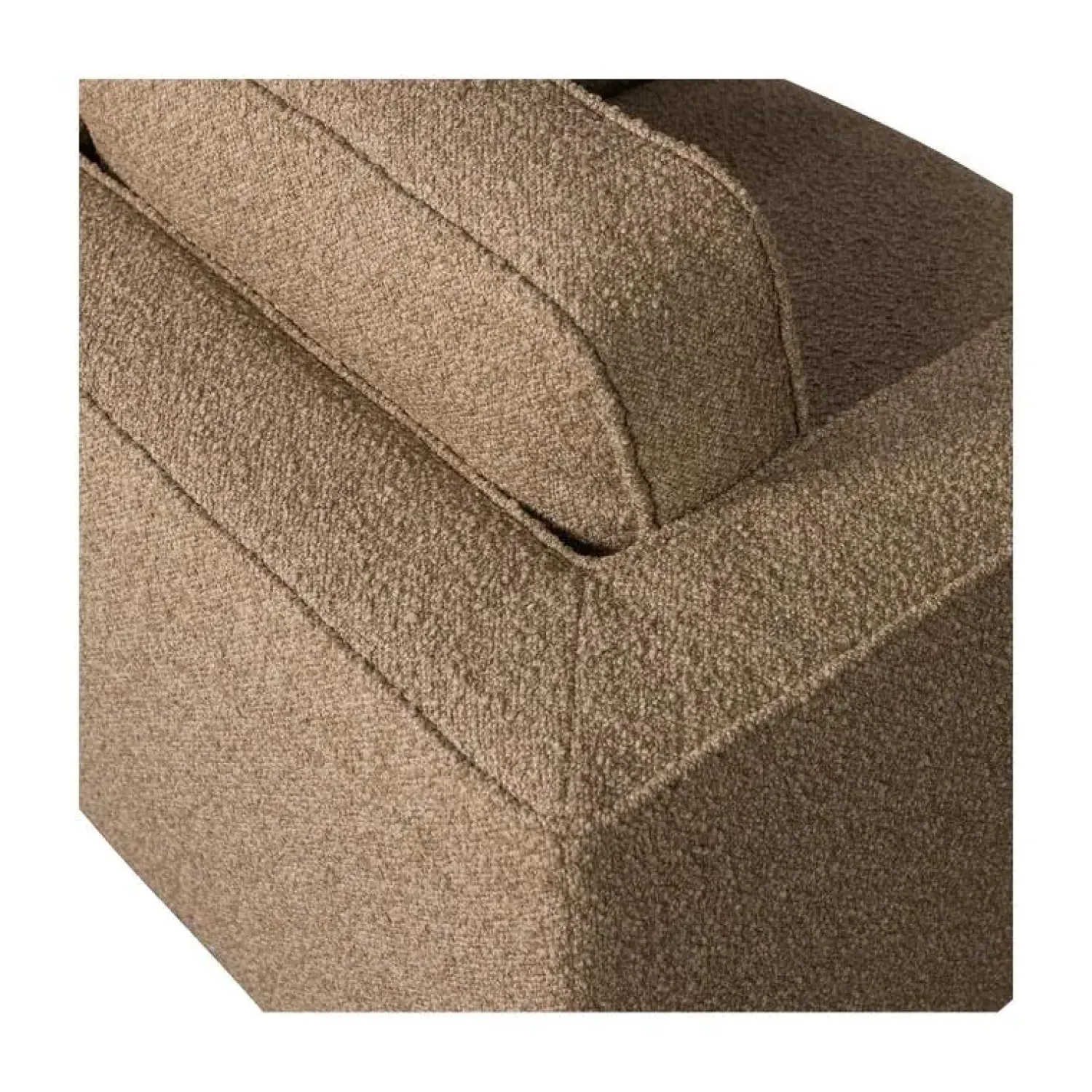 vtwonen Fauteuils|Lazy Draaifauteuil bouclé bruin