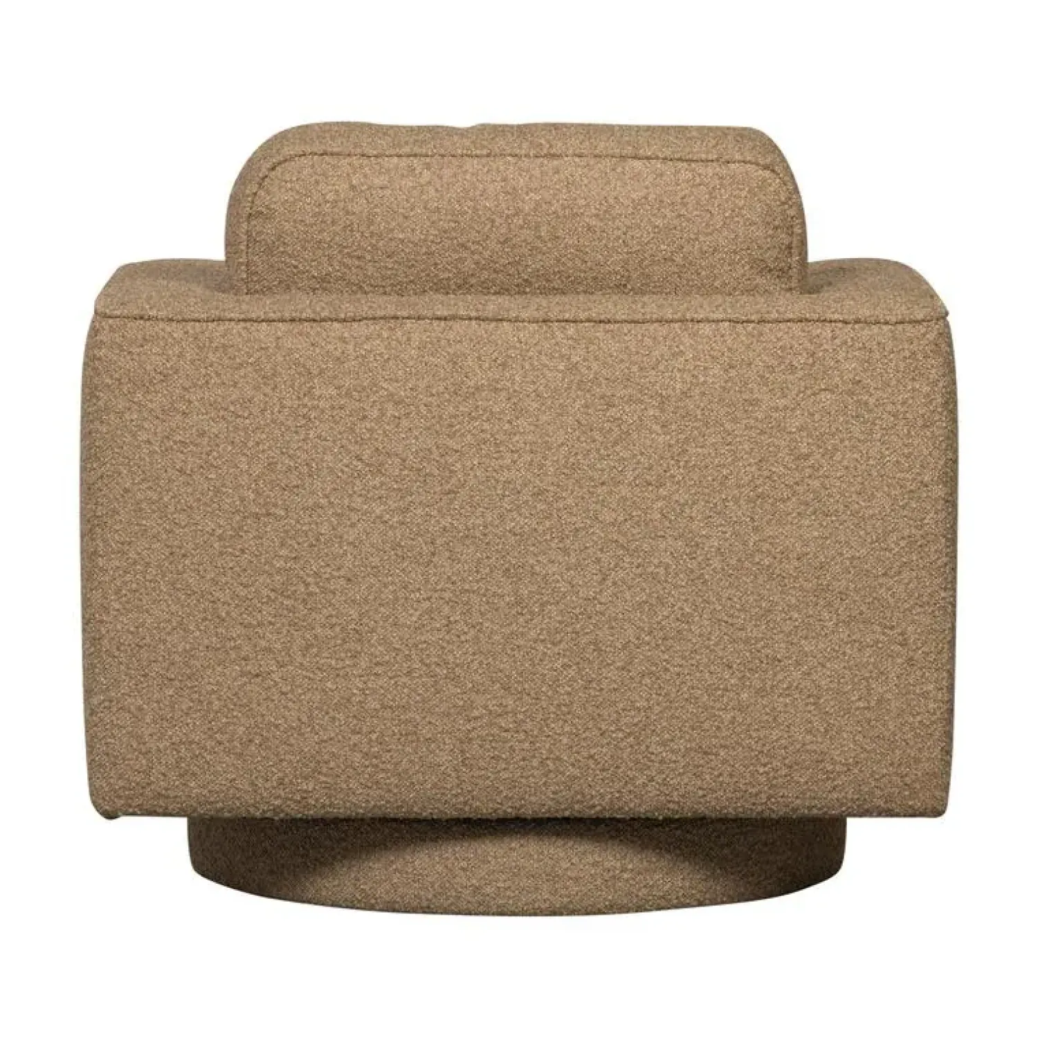 vtwonen Fauteuils|Lazy Draaifauteuil bouclé bruin