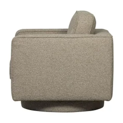 vtwonen Fauteuils|Lazy Draaifauteuil bouclé zand
