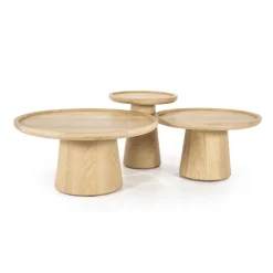 Eleonora Bijzettafels|Leia Bijzettafel naturel 46 cm