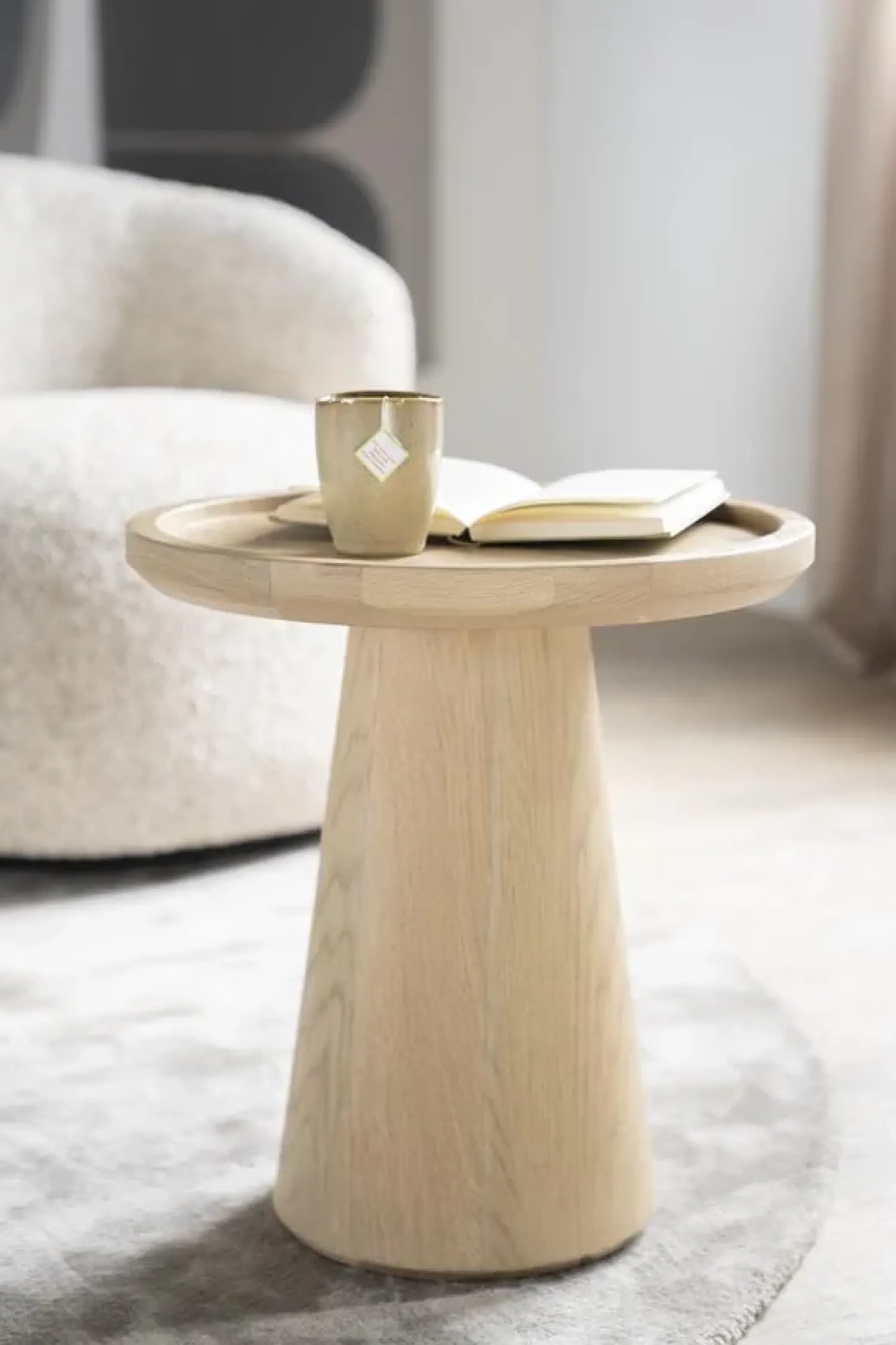 Eleonora Bijzettafels|Leia Bijzettafel naturel 46 cm