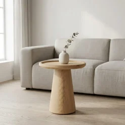 Eleonora Bijzettafels|Leia Bijzettafel naturel 46 cm