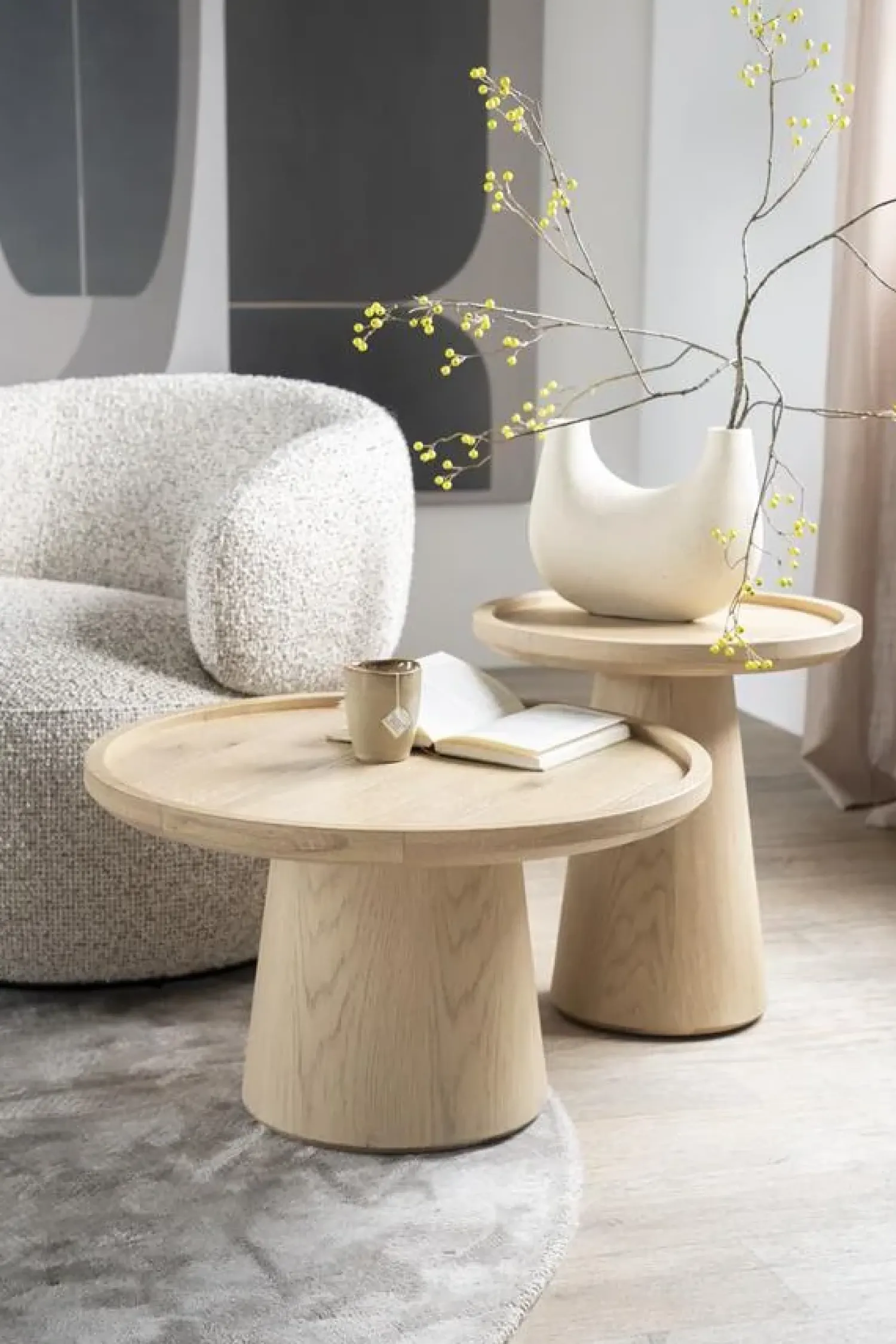 Eleonora Salontafels|Leia Salontafel naturel 66 cm