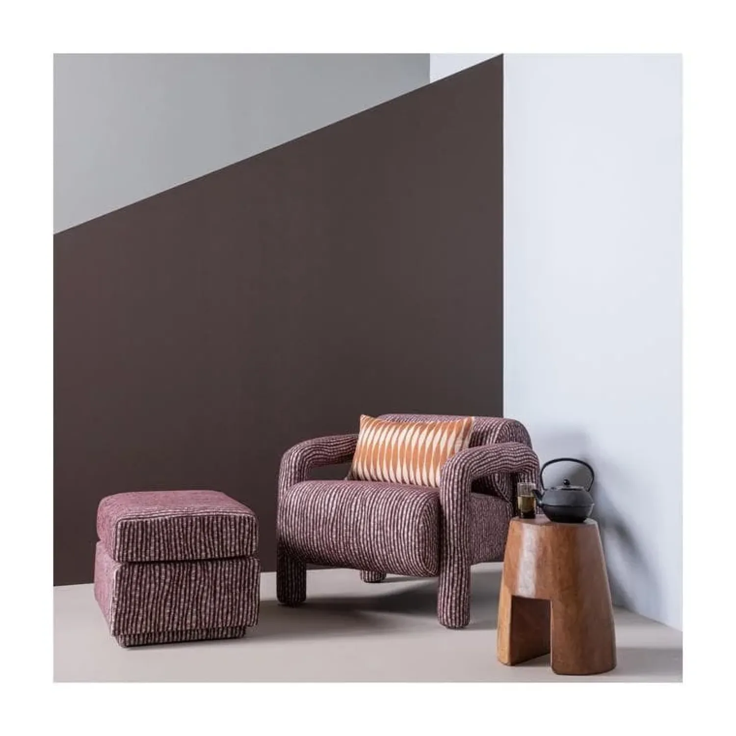WOOOD Fauteuils|Lenny Fauteuil Dessin Bordeauxrood