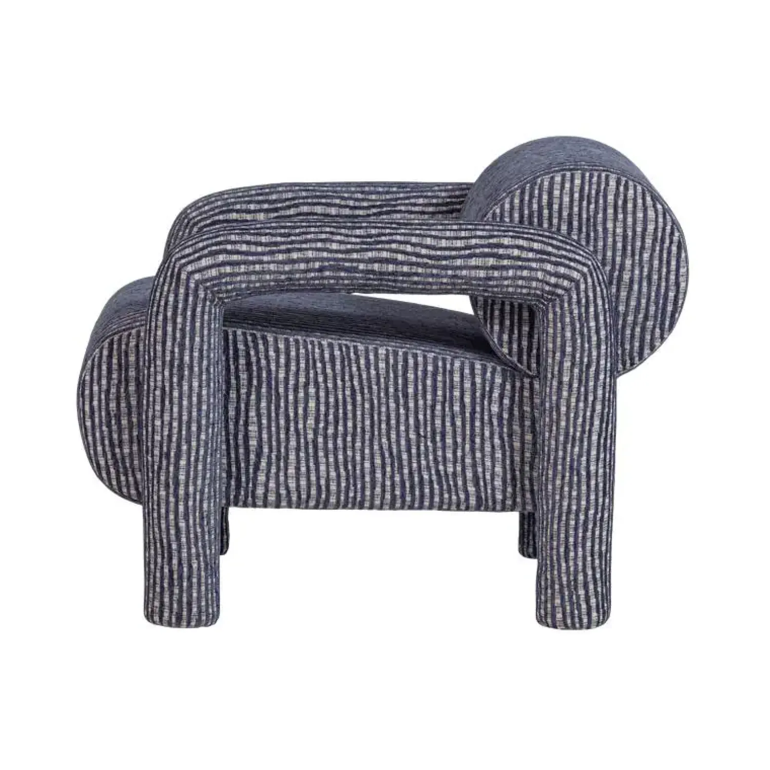 WOOOD Fauteuils|Lenny Fauteuil Dessin Grijsblauw