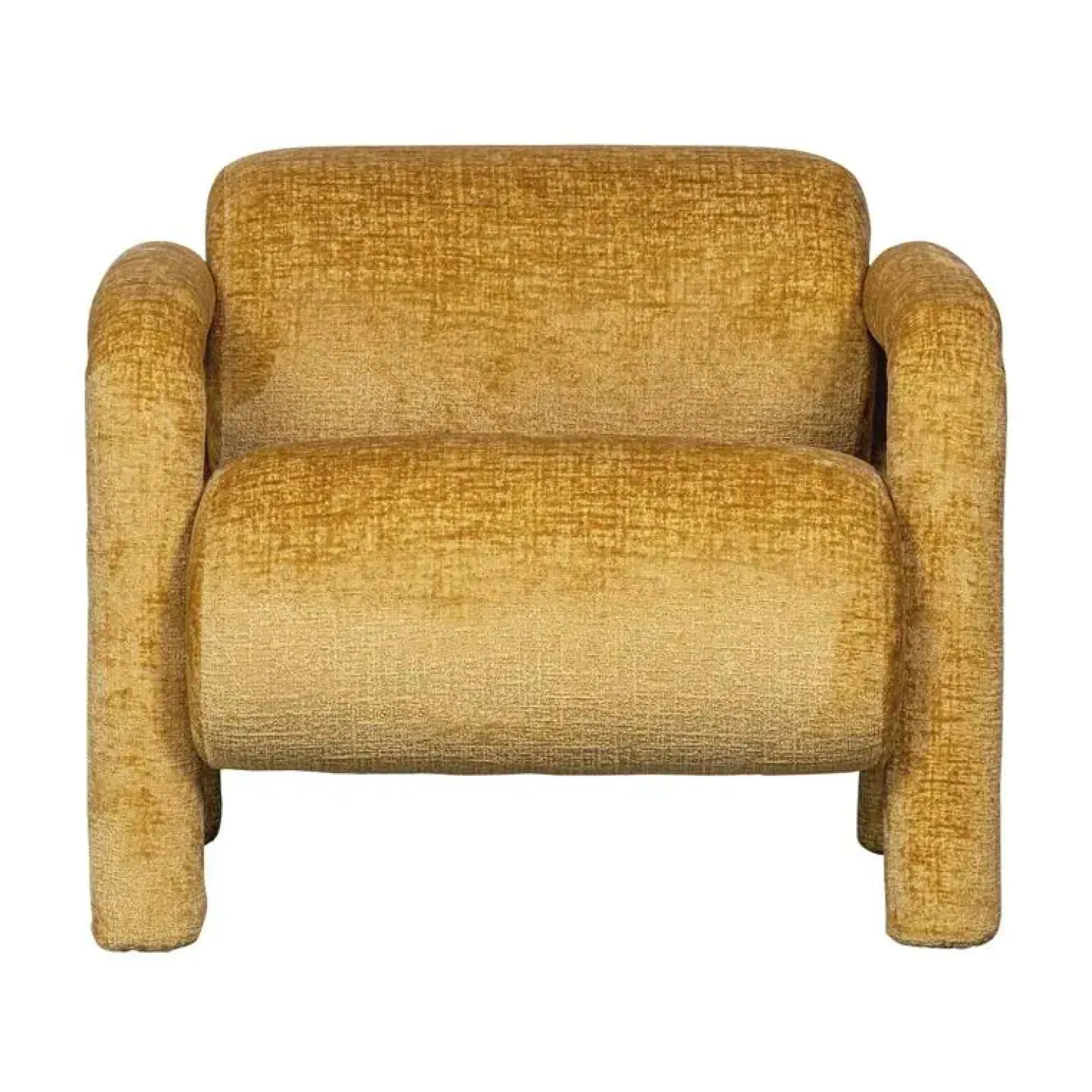 WOOOD Fauteuils|Lenny Fauteuil grove textuur goud/geel