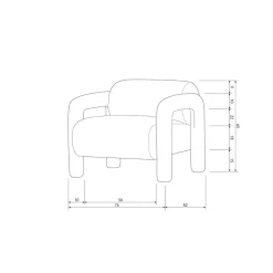 WOOOD Fauteuils|Lenny Fauteuil grove textuur goud/geel