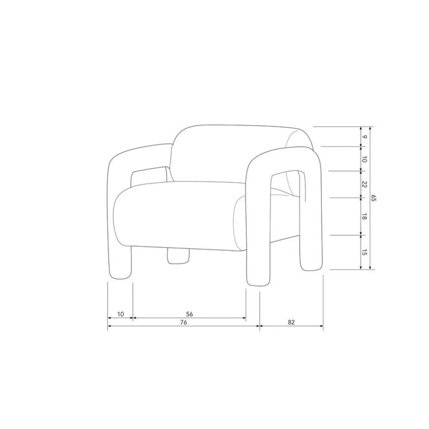 WOOOD Fauteuils|Lenny Fauteuil grove textuur goud/geel