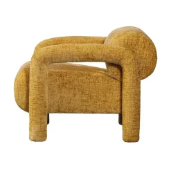 WOOOD Fauteuils|Lenny Fauteuil grove textuur goud/geel