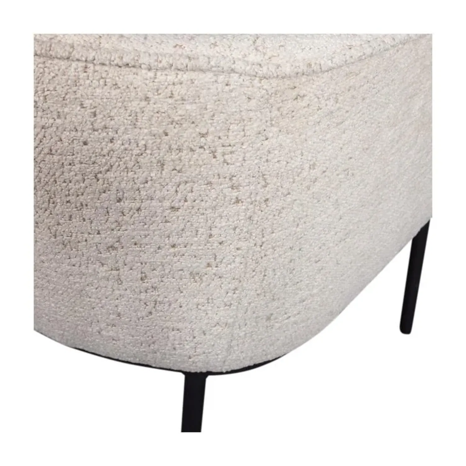 WOOOD Eetkamerstoelen|Leon Eetkamerstoel bouclé naturel melange