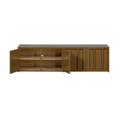 WOOOD Industriele Kasten|Tv Meubels|Level Tv meubel metaal honinggeel 160cm