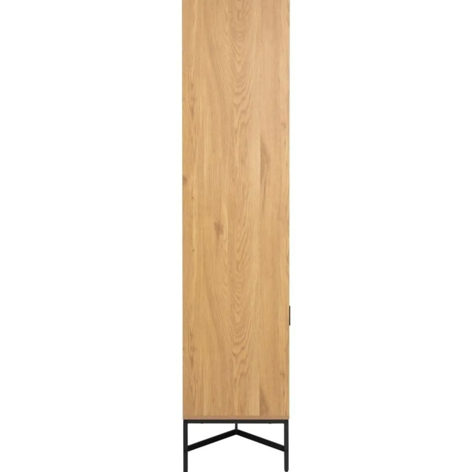 Nordhavn Vitrinekasten|Industriele Kasten|Lexora Vitrinekast Eiken lichtbruin 80cm