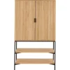 Nordhavn Wandkasten|Industriele Kasten|Lexora Wandkast licht Eiken 80cm