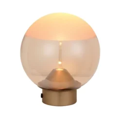 Trading Lighting Tafellampen|Liam 1-lichts Tafellamp Amber glas