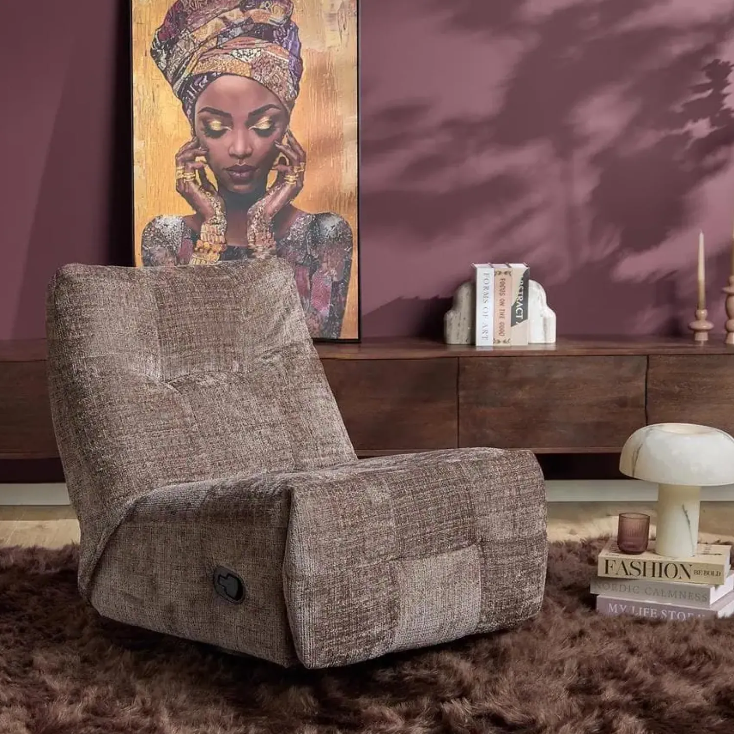 Furndea Fauteuils|Lieke Relaxfauteuil Bruin