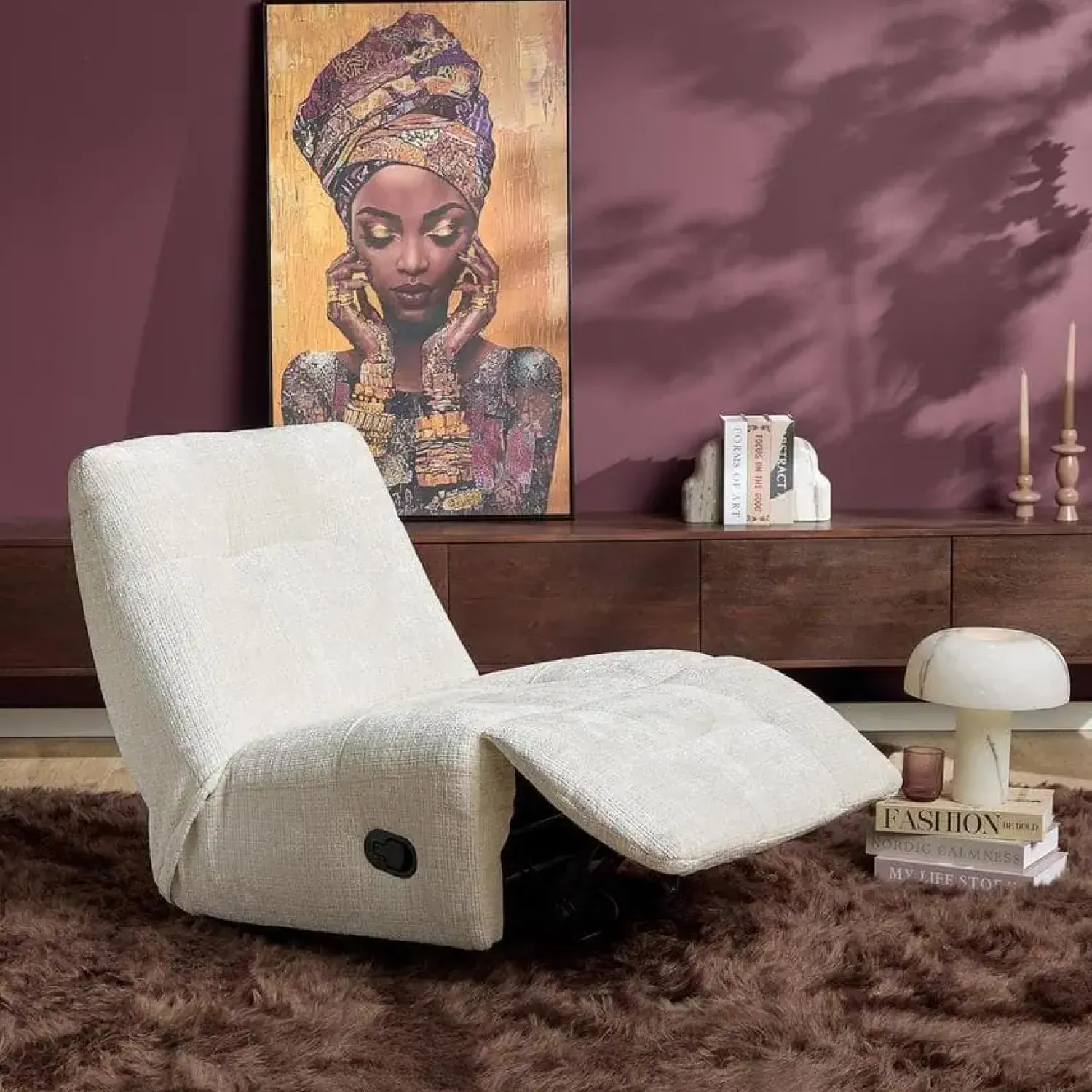 Furndea Fauteuils|Lieke Relaxfauteuil Gebroken wit