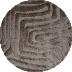 Decor 88 Vloerkleden|Lima vloerkleed Bruin Rond 160x160cm