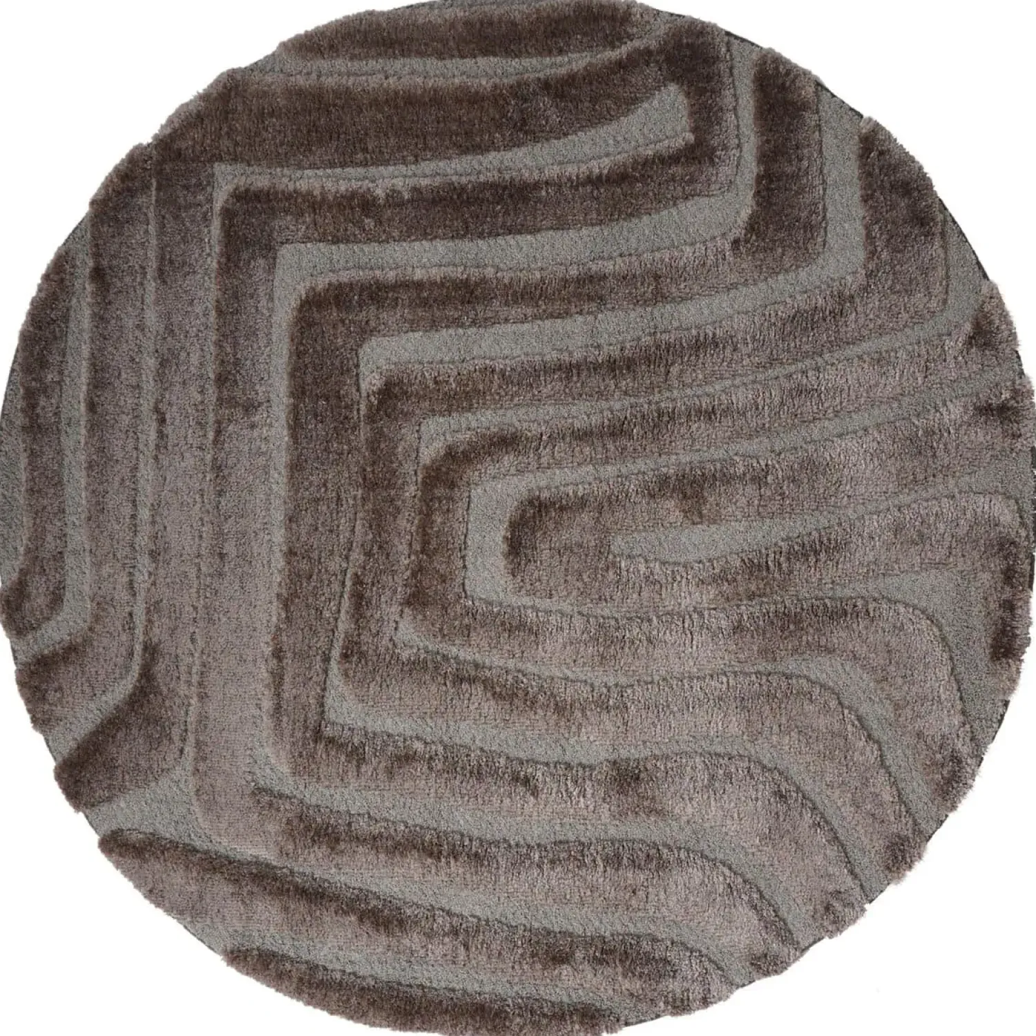 Decor 88 Vloerkleden|Lima vloerkleed Bruin Rond 160x160cm