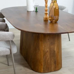 Vane Living Eettafels|Lin Eettafel espresso Deens Ovaal 200cm