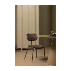 WOOOD Eetkamerstoelen|Link Eetkamerstoel bruin/grijs