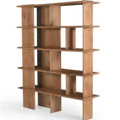Furndea Wandkasten|Vakkenkasten|Liora Wandkast naturel Mangohout 150 cm