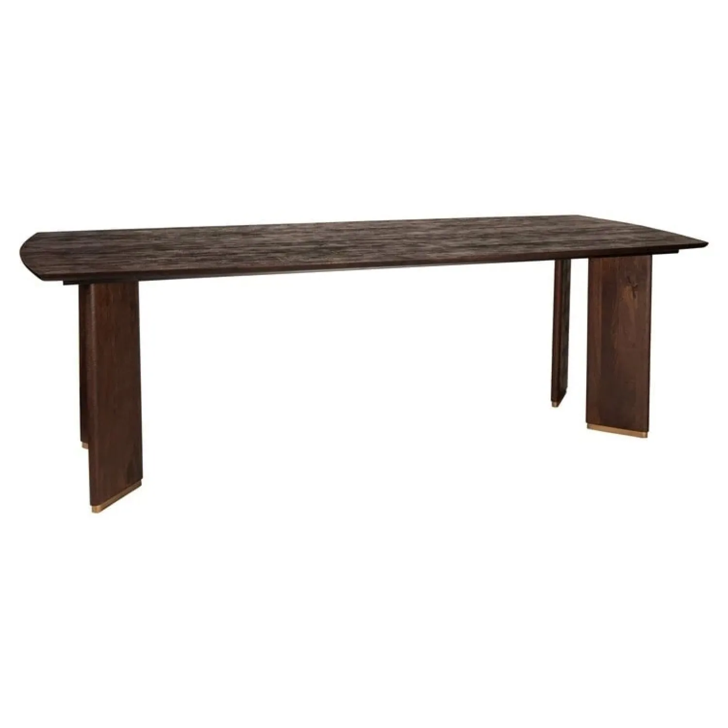 PTMD Eettafels|Lior Eettafel Bruin Goudpoot 200cm