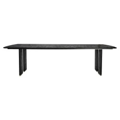 PTMD Eettafels|Lior Eettafel Zwart Goudpoot 280cm