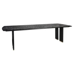 PTMD Eettafels|Lior Eettafel Zwart Goudpoot 280cm