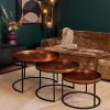 Furndea Salontafels|Litan salontafel rond roest set van 3