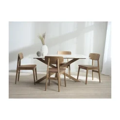 LykkeHome Eetkamerstoelen|Liva Eetkamerstoel tan PU