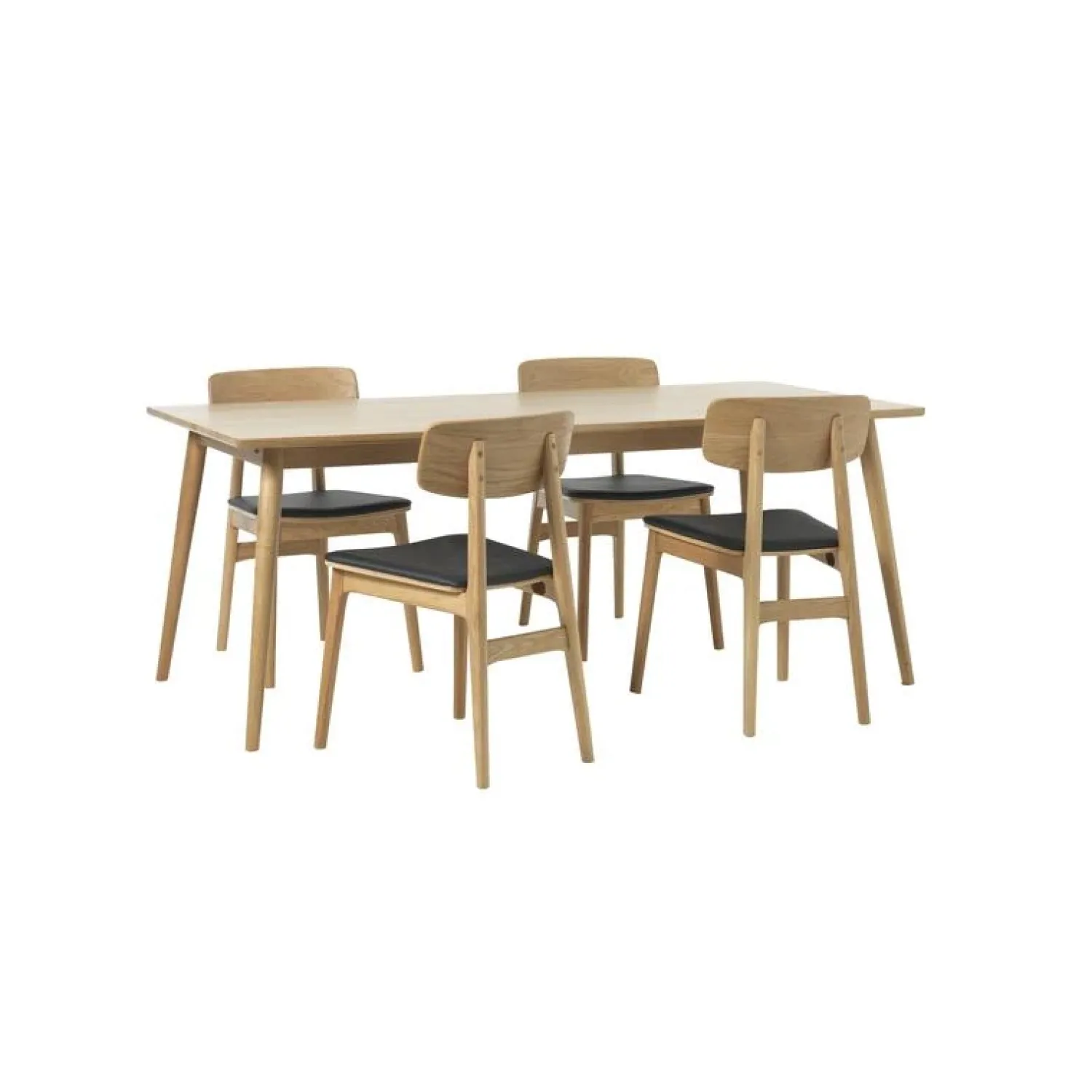 LykkeHome Eetkamerstoelen|Liva Eetkamerstoel zwart PU