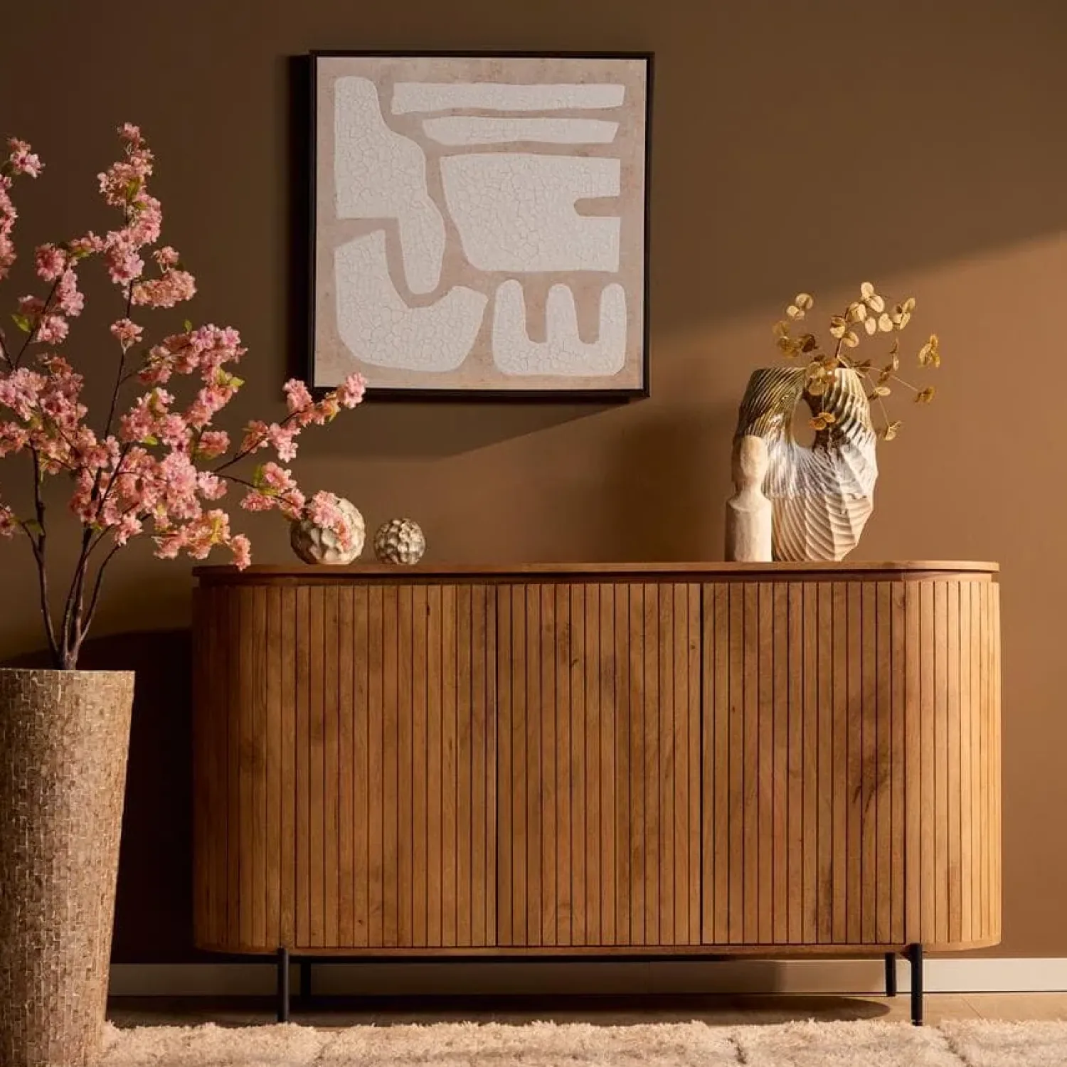 Furndea Dressoirs|Industriele Kasten|Livia Dressoir Naturel 165cm