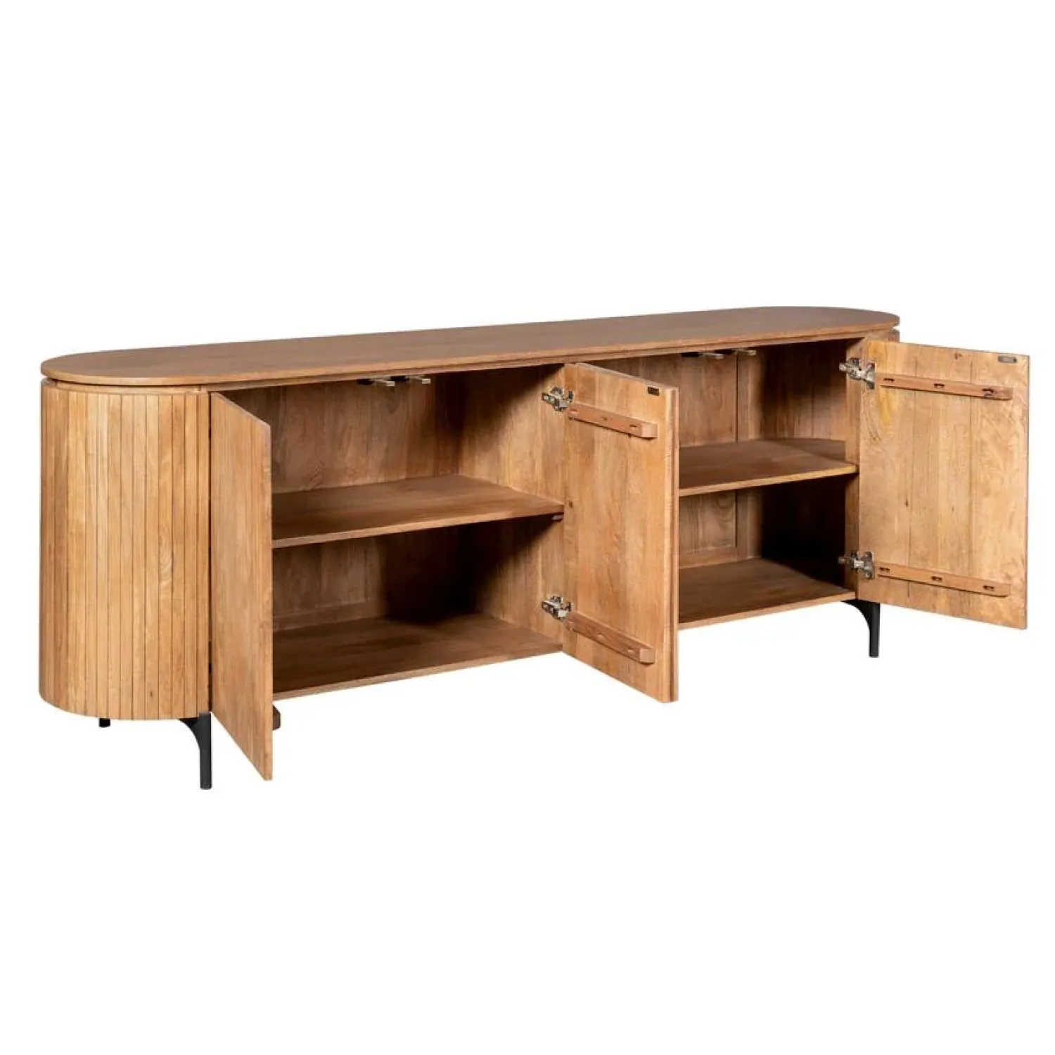 Furndea Dressoirs|Industriele Kasten|Livia Dressoir Naturel 210cm