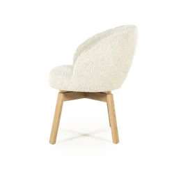 Eleonora Eetkamerstoelen|Livia Eetkamerstoel Beige stof