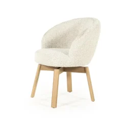 Eleonora Eetkamerstoelen|Livia Eetkamerstoel Beige stof